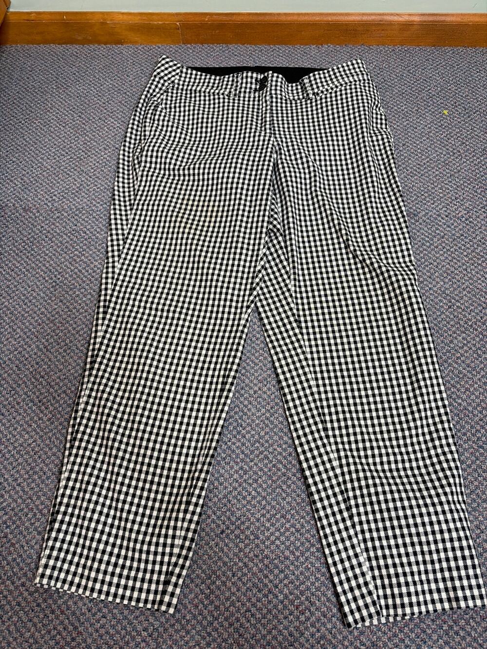 Lane Bryant the Lena Black and White Checkered Straight Pant 14